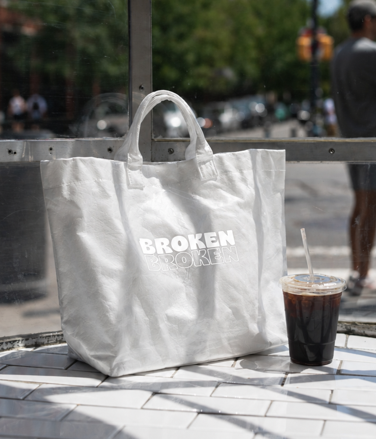 Broken Clear Tote - White Logo
