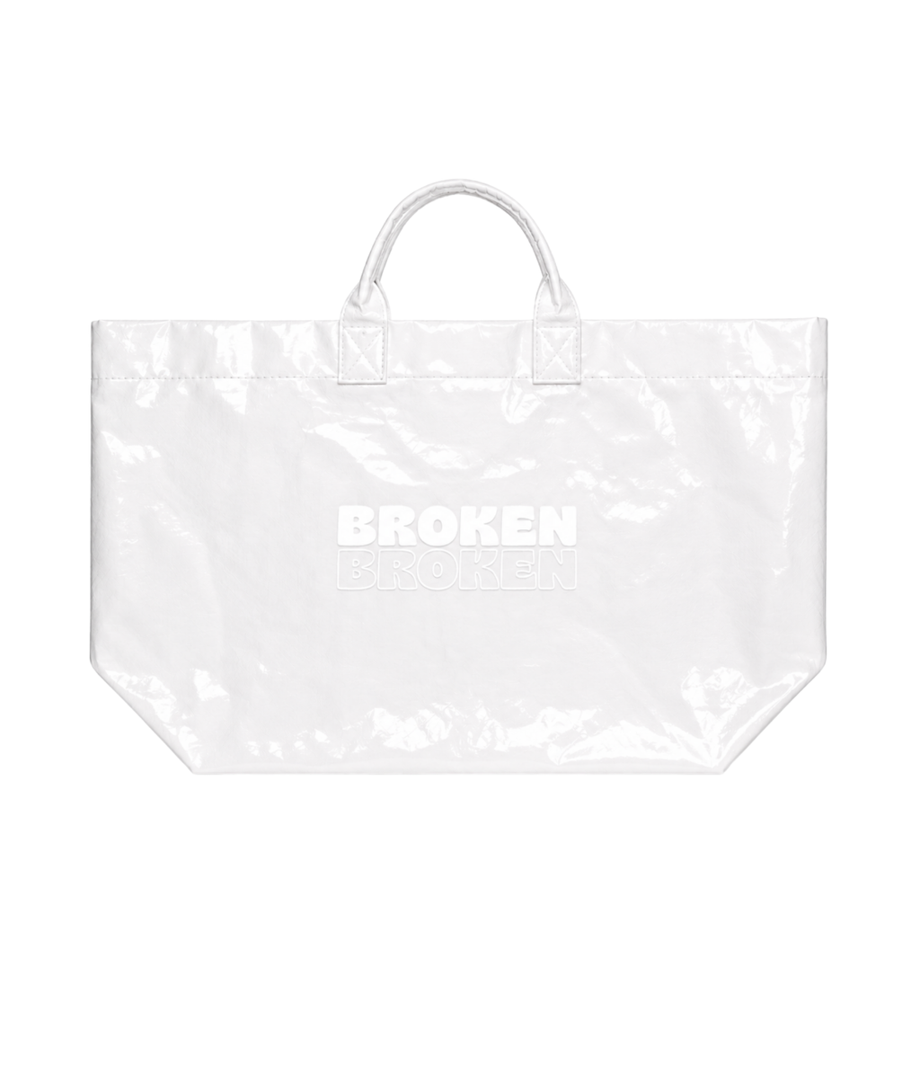 Broken Clear Tote - White Logo