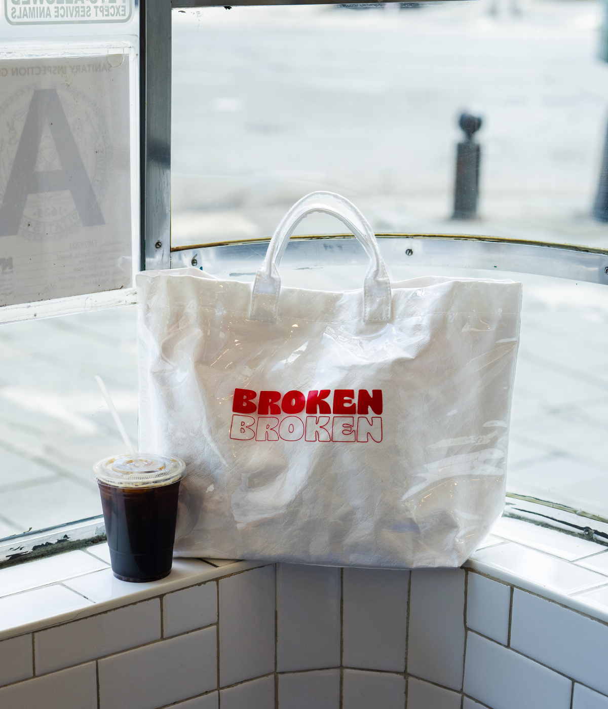 Broken Clear Tote - Red Logo